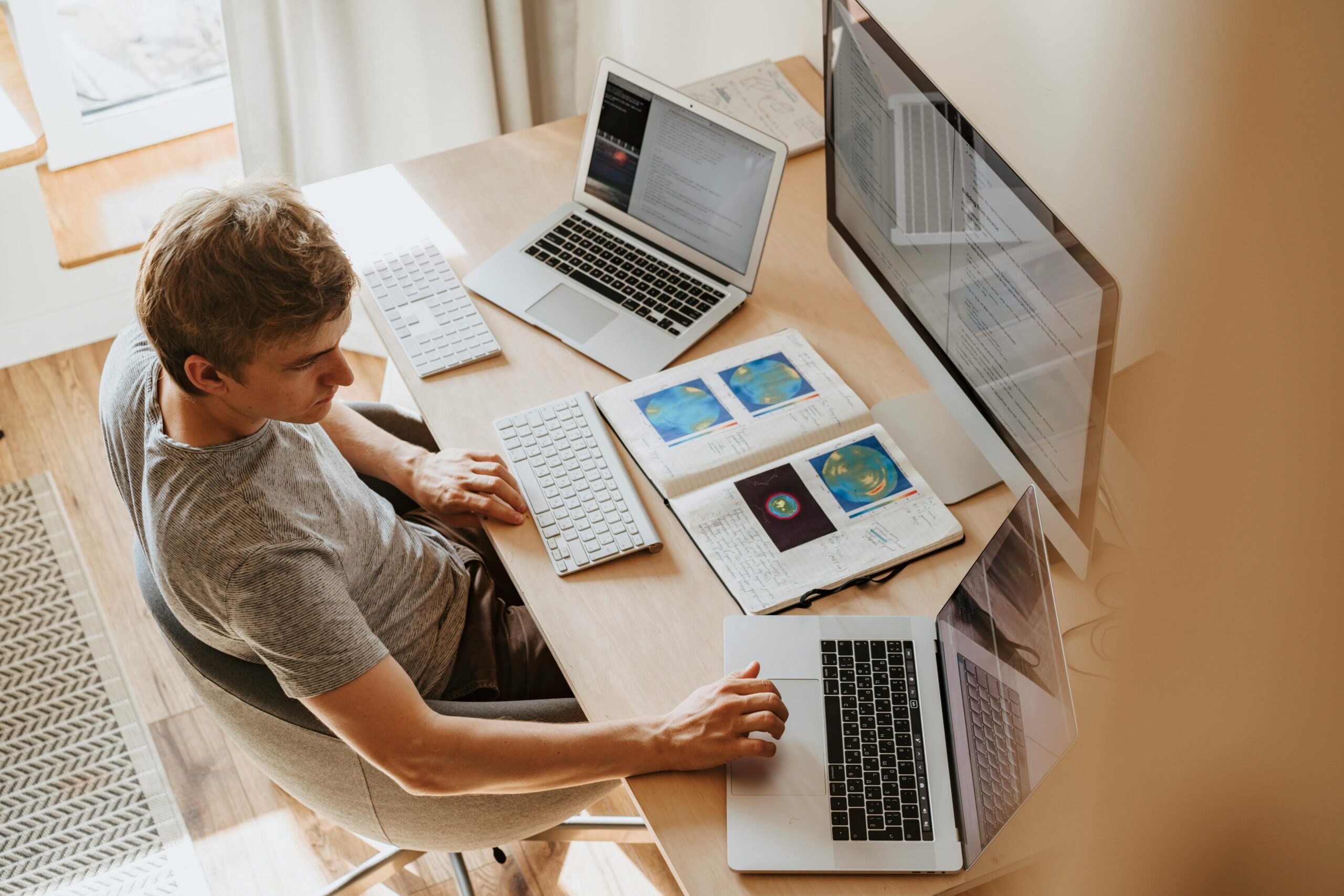 High school graduate exploring computer science through Google CSSI program with coding and technology resources